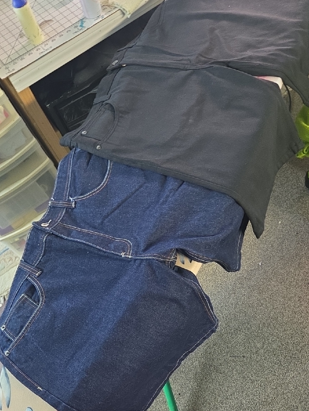Classic Men's Dark Blue Denim Jeans - Comfortable Everyday Wear And Black Pair